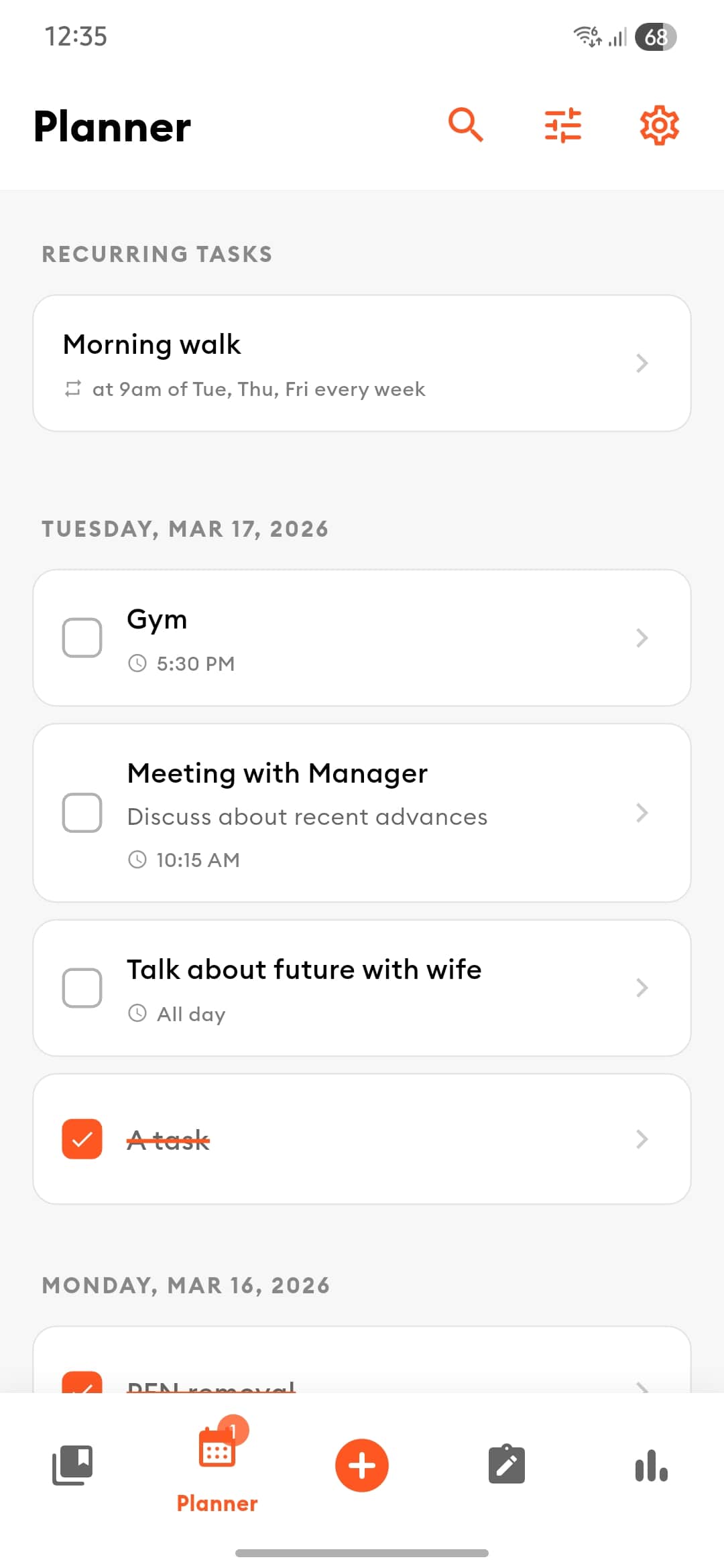 Daily planner